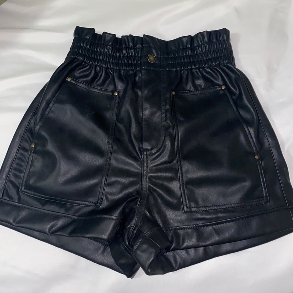 ZARA Leather Shorts